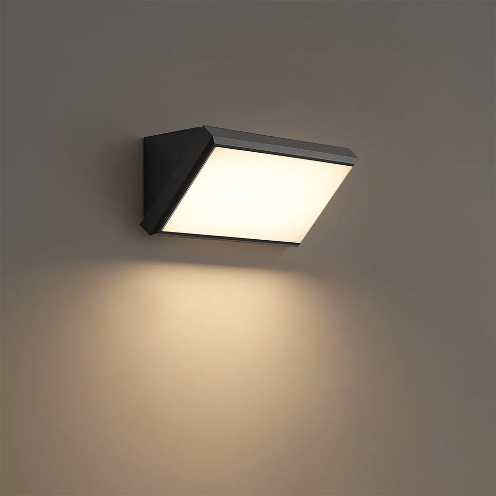 Nowoczesna zewnętrzna lampa ścienna ciemnoszara z LED IP65 - Marek