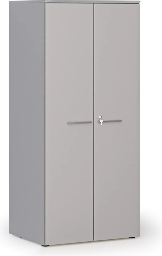 Szafa biurowa z drzwiami PRIMO GRAY, 1781 x 800 x 600 mm, szary