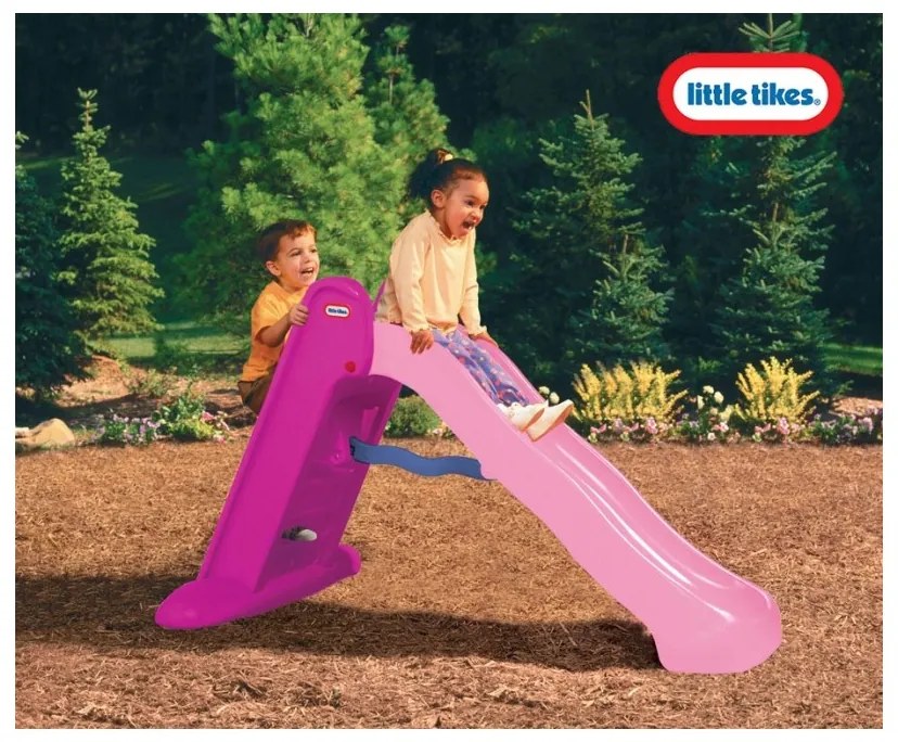 Little tikes duża różowa zjeżdżalnia