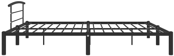 Czarne metalowe łóżko małżeńskie 200x200 cm - Mohn