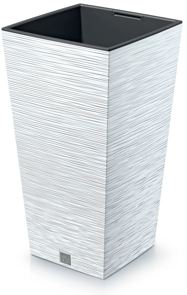 Donica ogrodowa kwadratowa Furu Square 45 cm biały PROSPERPLAST