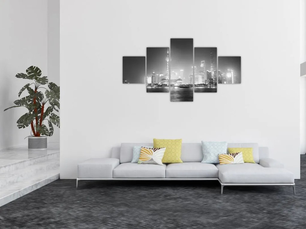 Obraz nowoczesnych drapaczy chmur (125x70 cm)