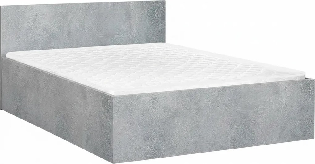 Łóżko SOFIA 120 x 200 cm, beton Stelaż: Ze stelażem listwowym rolowanym, Materac: Bez materaca