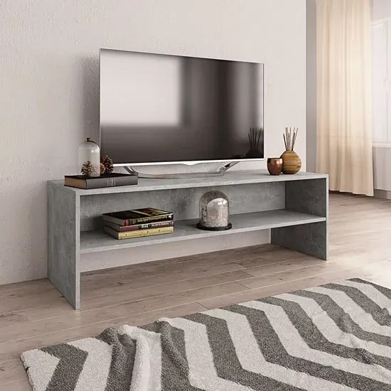 Minimalistyczna szafka RTV z półka beton - Sarsa