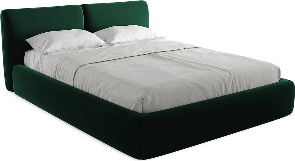 Łóżko 180 x 228 - z weluru - lawendowy - HOKU