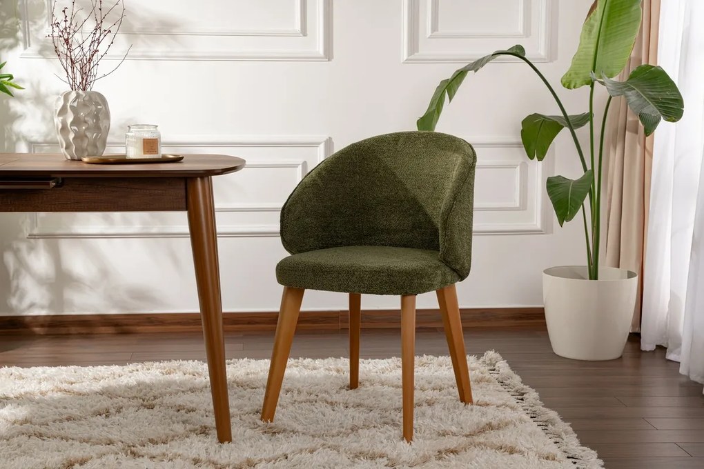 Zestaw krzeseł do jadalni Bentley Green and Dark Oak, 2 szt.