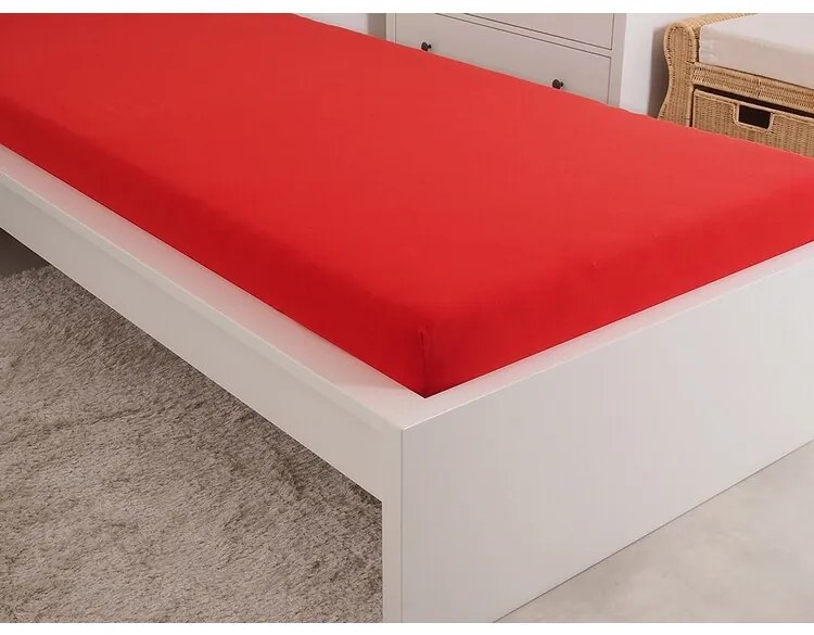 4Prześcieradło Home Jersey Ideal czerwone, 160 x200 cm, 160 x 200 cm