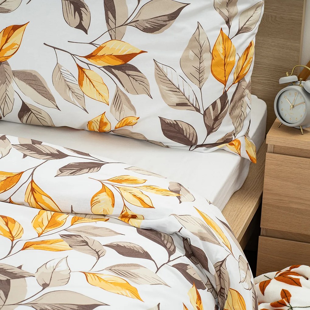 4Home Pościel bawełniana Autumn Leaves, 140 x 200 cm, 70 x 90 cm