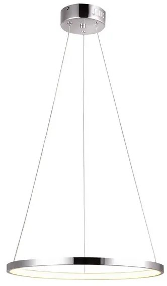 Chromowana lampa wisząca okrąg 30 cm - 14X V081 F2-H89