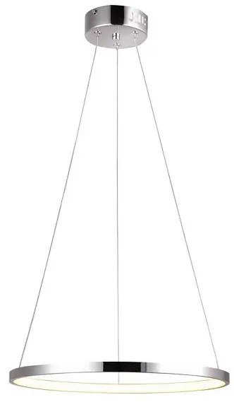 Chromowana lampa wisząca okrąg 30 cm - V081-Monati