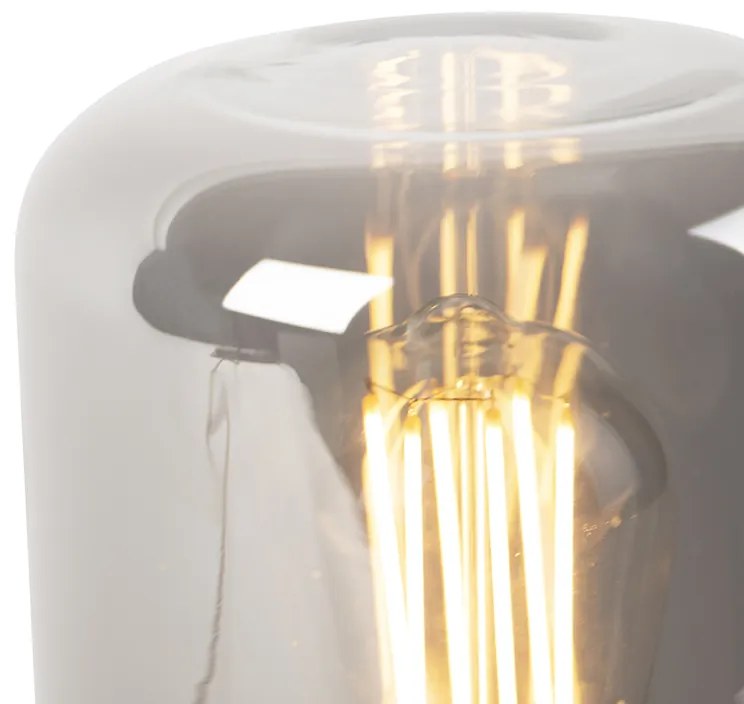 Designerska lampa stołowa mosiądz z dymionym szkłem - Bliss CuteDesignerski Oswietlenie wewnetrzne