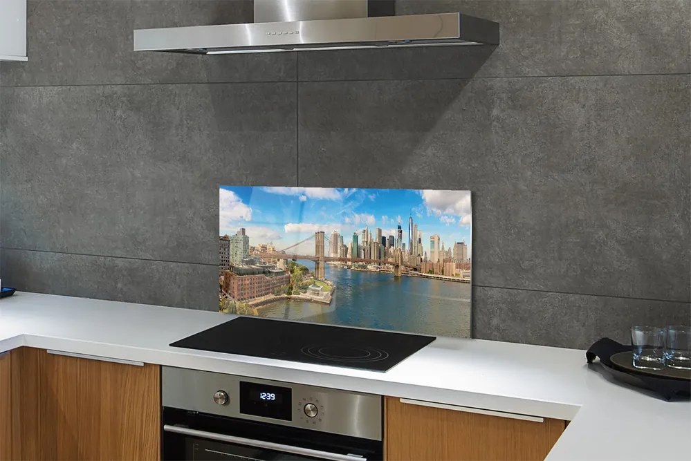 Panel szklany do Kuchni Most i Panorama Metropolii