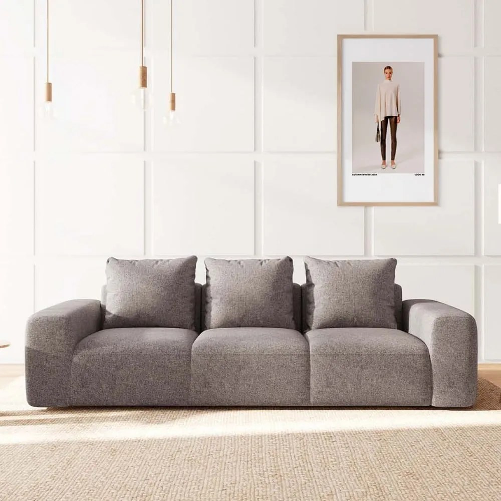 Szara sofa 287 cm Monce – Rodier