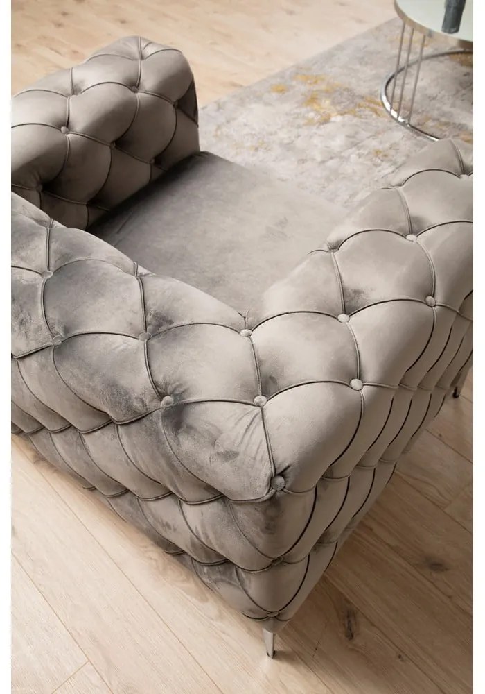Ciemnoszara aksamitna sofa 237 cm Como – Balcab Home