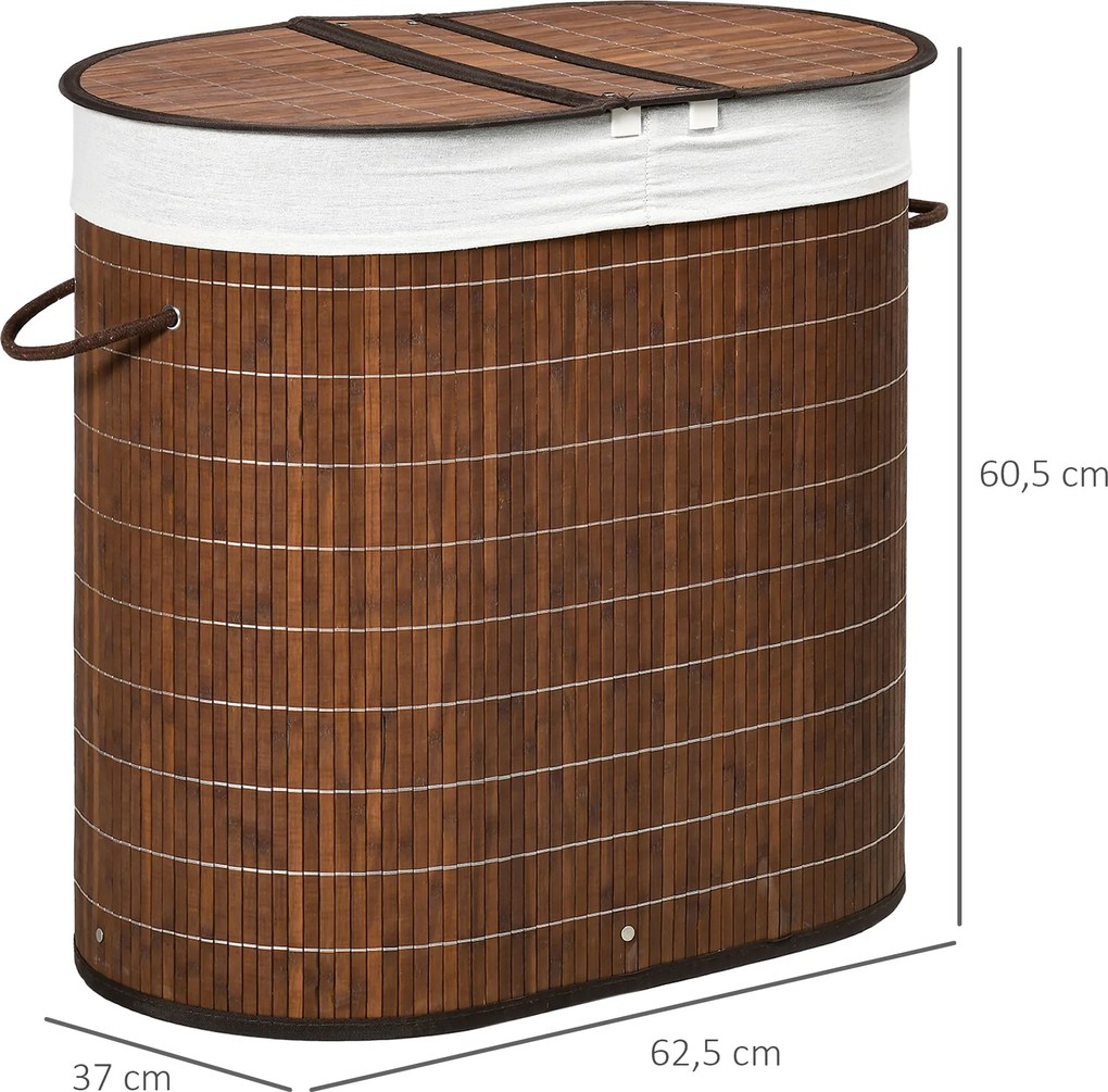 HOMCOM Kosz na pranie z pokrywą