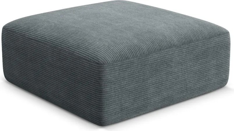 Ciemnoszary sztruksowy podnóżek Campi – Cosmopolitan Design