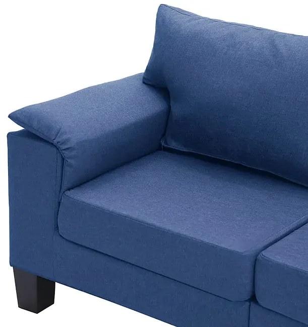 3-osobowa niebieska sofa z podłokietnikami - Ekilore 3Q