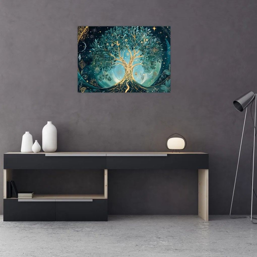 Obraz – Drzewo życia we wszechświecie (70x50 cm)