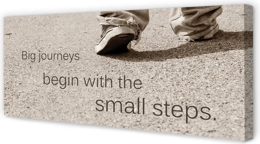 Zdjęcie na płótnie Napis na Betonowej Drodze