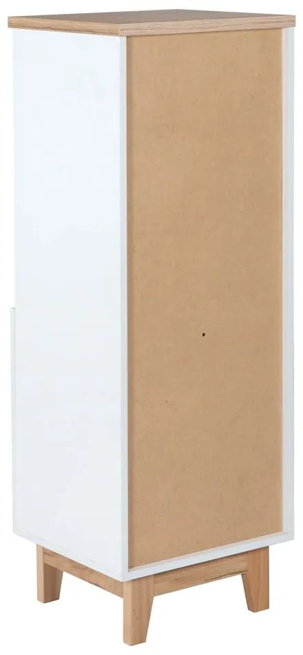 Biały regał dziecięcy w dekorze dębu 45x128 cm Finn – Roba