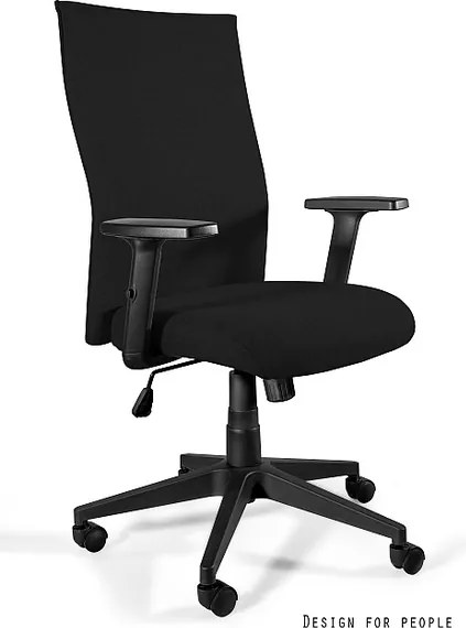 Krzesło biurowe z regulowanymi podłokietnikami Black on Black Plus czarne