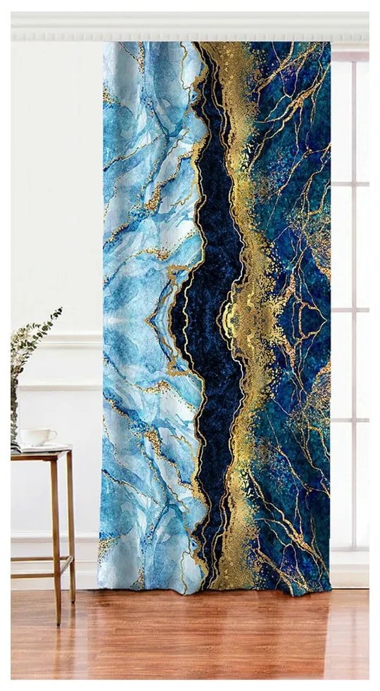 Niebiesko-złota zasłona 140x260 cm – Mila Home