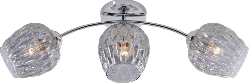 Potrójny żyrandol z chromowym łukowatym ramieniem - V189 A5-S87
