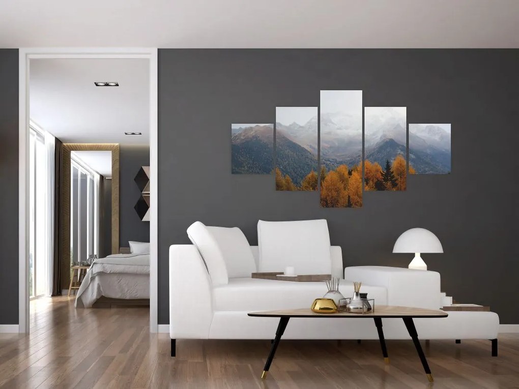 Obraz - Widok na grzbiety górskie (125x70 cm)