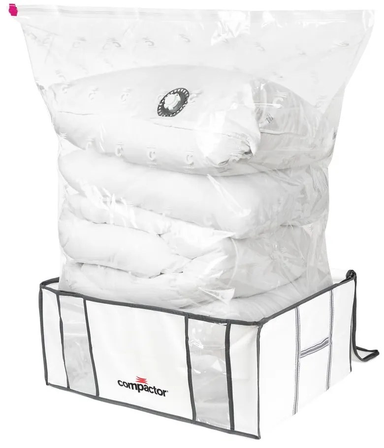 Tekstylne pojemniki do przechowywania ubrań zestaw 2 szt. próżniowe/usztywniane 65x45x27 cm Life – Compactor