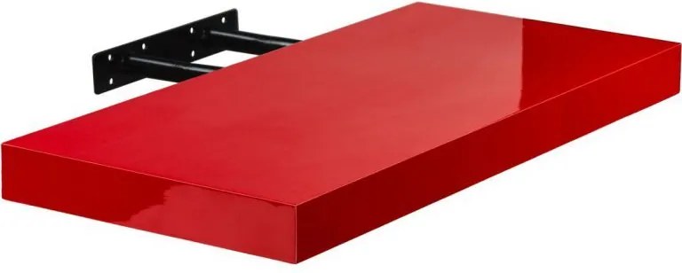Półka ścienna Stylist Volato, 40 cm, czerwony połysk