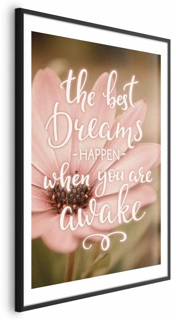 Plakat Best dreams 29,7x42 cm z ramą czarną z marginesem ARTGEIST B