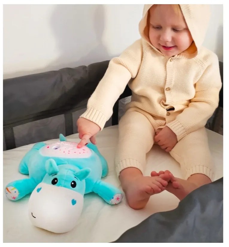 Woopie baby przytulanka projektor 2w1 usypiacz hipopotam