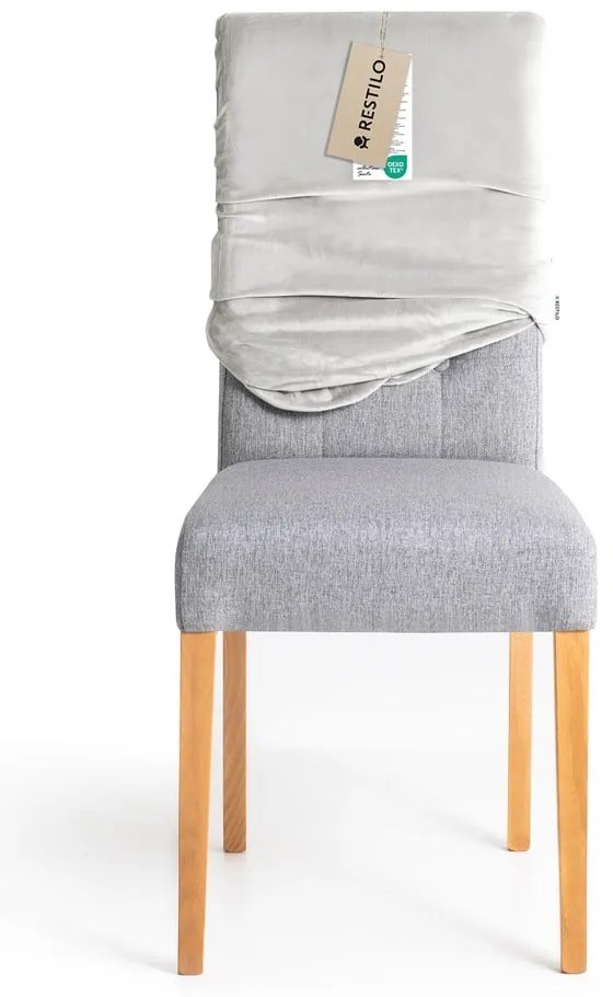 Jasnoszare elastyczne pokrowce na krzesło zestaw 4 szt. 48 cm Sento – Restilo
