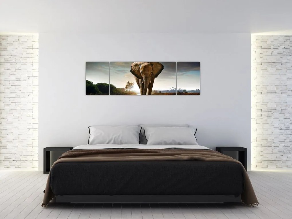 Obraz słonia (170x50 cm)