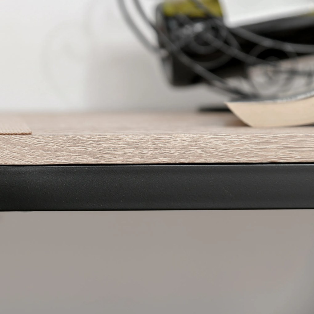 HOMCOM Stół barowy z 2 krzesłami 3-częściowy zestaw krzesło barowe stołek barowy MDF kolor naturalny czarny