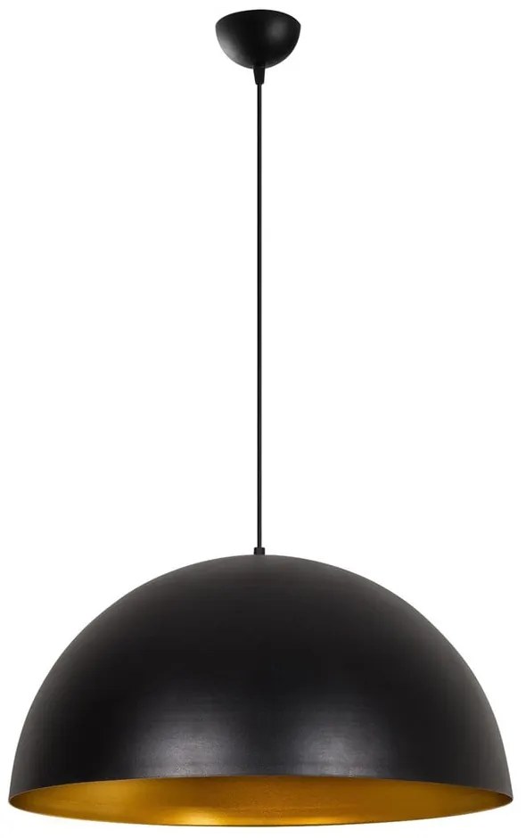 Czarna lampa wisząca z metalowym kloszem ø 60 cm Sivano – Opviq lights