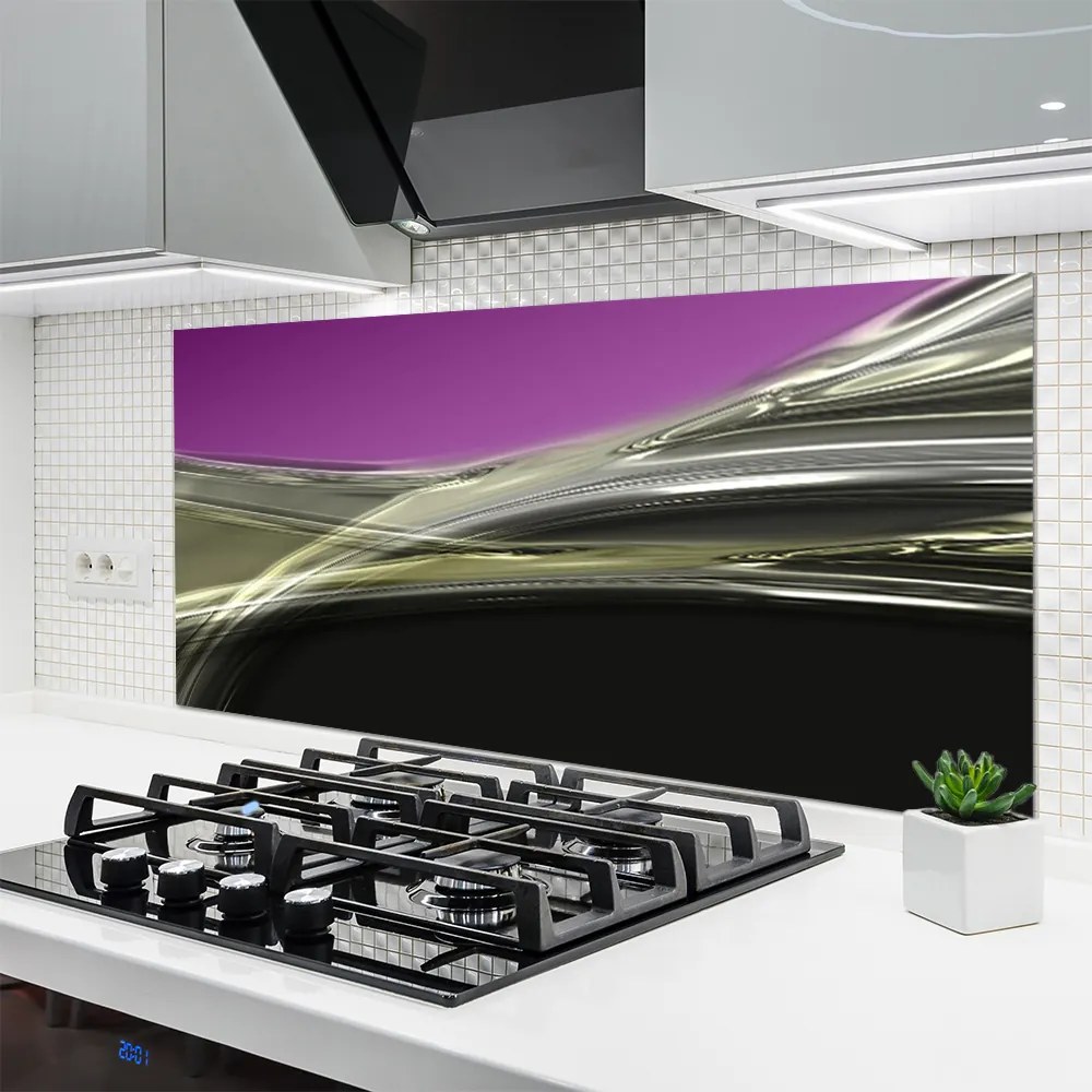 Szkło do Kuchni na Ścianę Złożona Geometria Przestrzeni