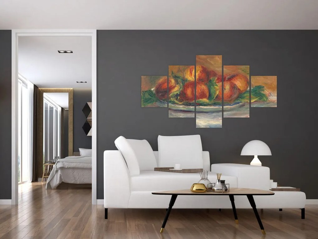 Obraz - Auguste Renoir, Peaches on a  Plate, reprodukcje (125x70 cm)