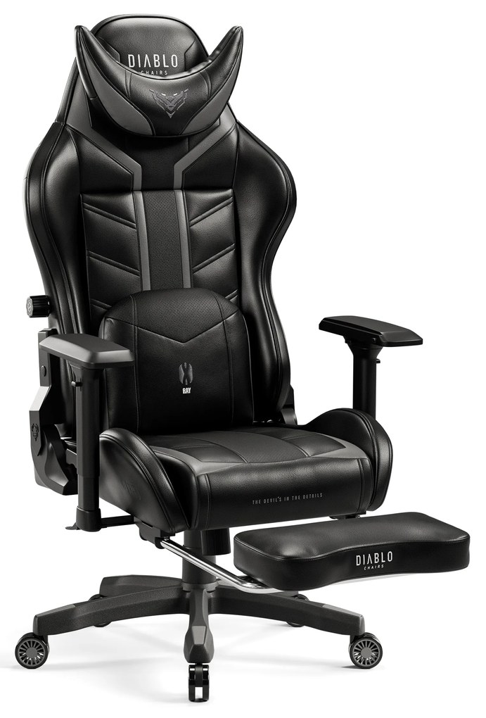Fotel gamingowy Diablo X-Ray 2.0 Normal Size, czarno-szary