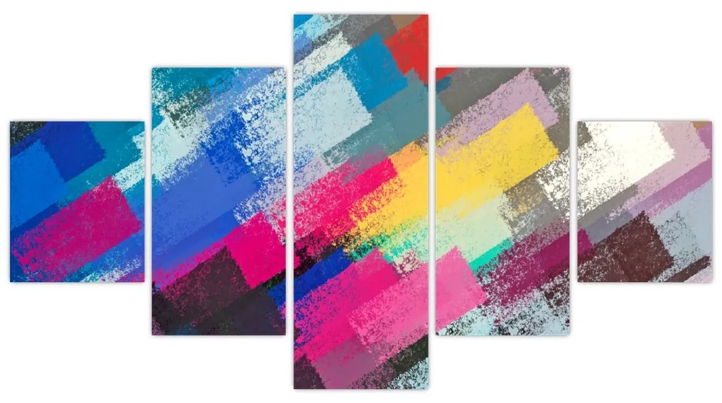 Obraz - Kolorowe pociągnięcia pędzlem (125x70 cm)