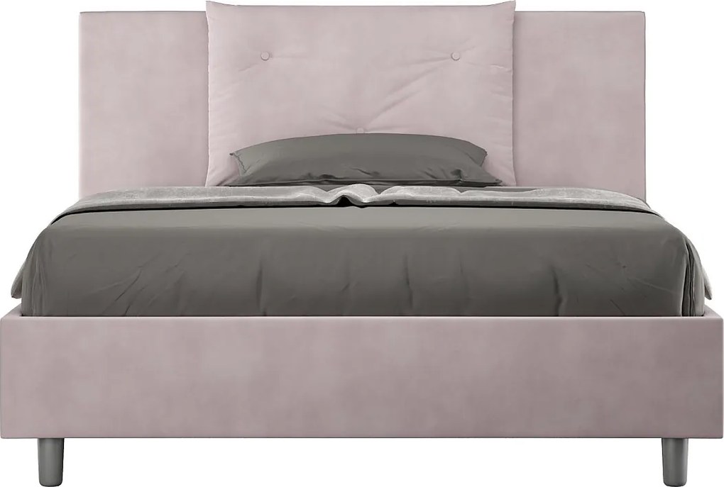 Łóżko bez stelaża tapicerowane 140x210 microfibra kolor lawendy Appia