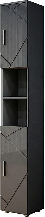 Szafka łazienkowa antracyt wysoki połysk 30x30x192 irma