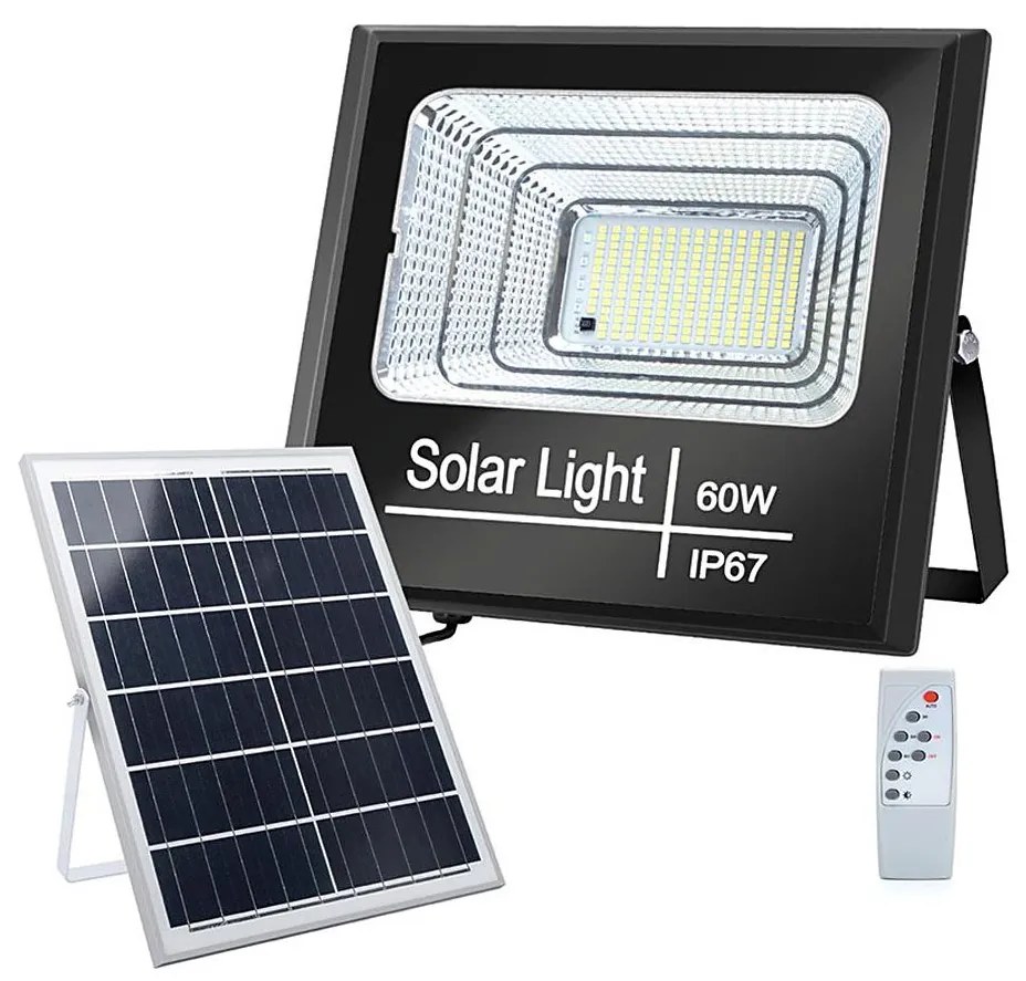 Aigostar - LED Ściemnialny naświetlacz solarny LED/60W/3,2V IP67 + pilot