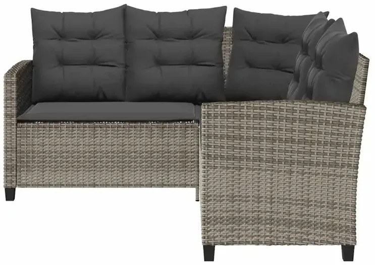 Sofa ogrodowa ze stolikiem ciemnoszara- Omalis