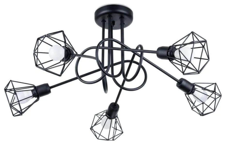 Sollux SL.1110 - Lampa wisząca ARTEMIS 5xE14/40W/230V czarna
