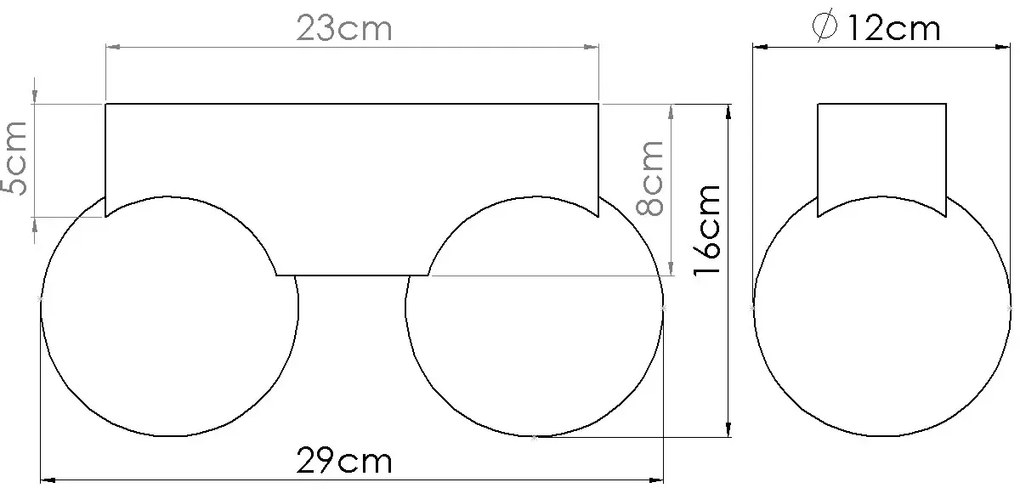 Plafon BULBO 2 naturalne drewno SOLLUX  LIGHTING