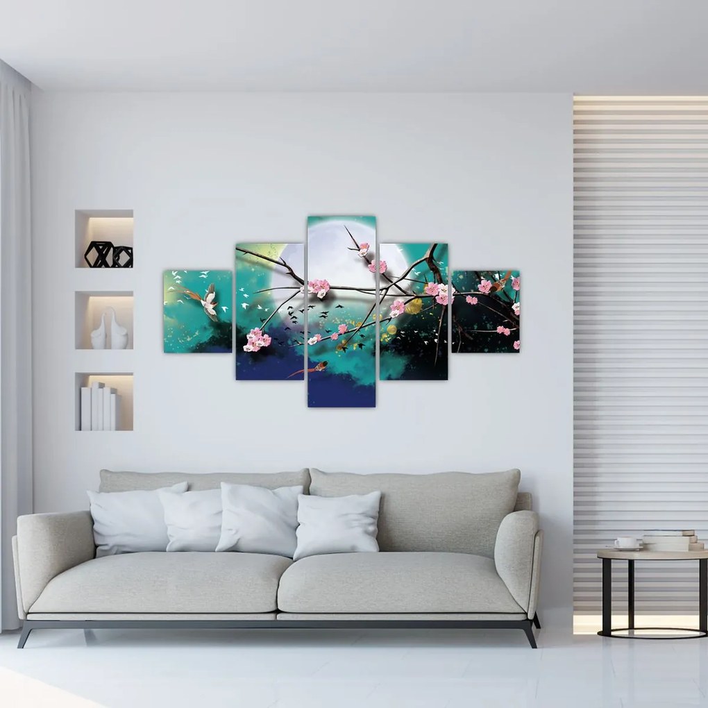 Obraz - Drzewo, grafika (125x70 cm)