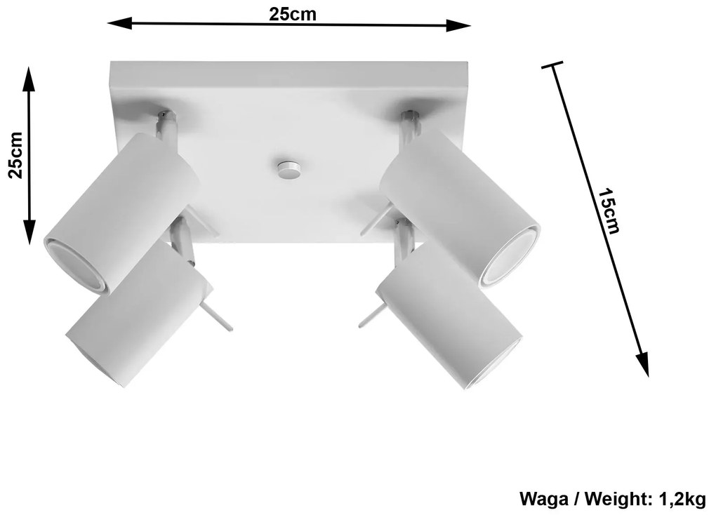 Kwadratowy plafon LED D3-A34