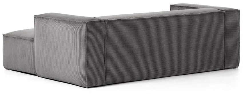 Szary sztruksowy narożnik (prawostronny) Blok – Kave Home