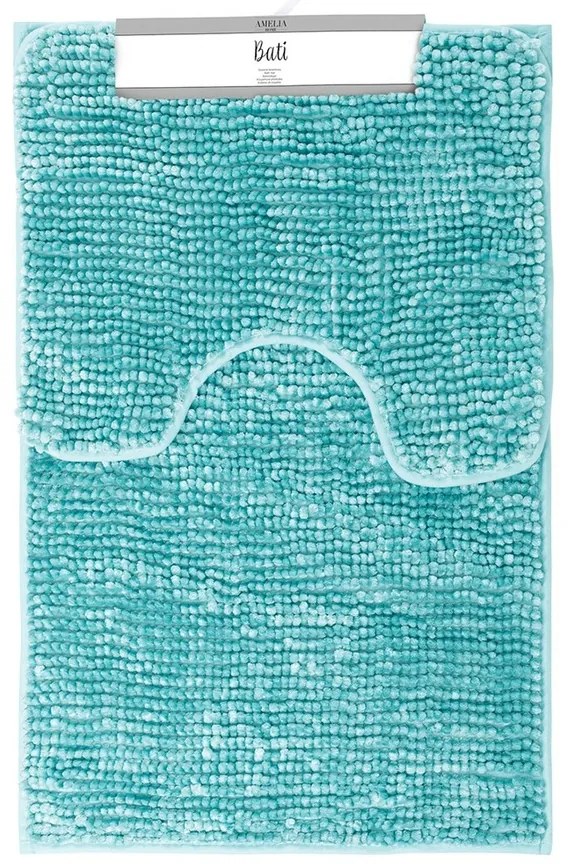 Restilo Komplet dywaników łazienkowych Bati niebieski, 2 szt. 50 x 80 cm, 40 x 50 cm